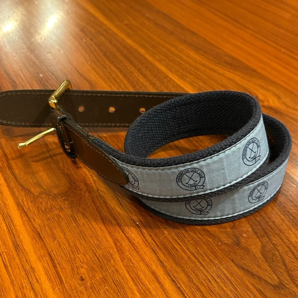 Vineyard Vines Light Blue Canvas Club Belt Size 26